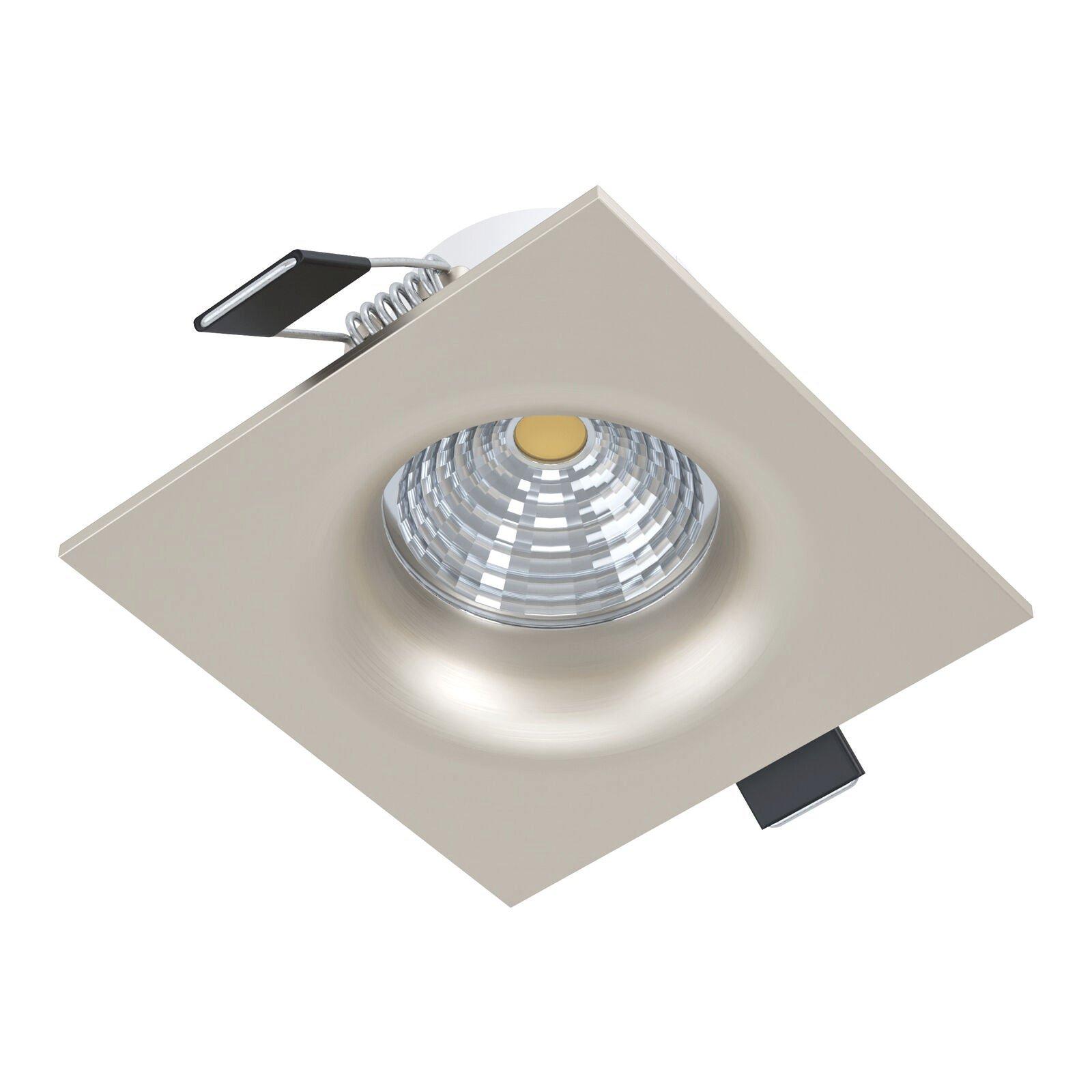 Wall / Ceiling Flush Square Downlight Satin Nickel Spotlight 6W In Built LED