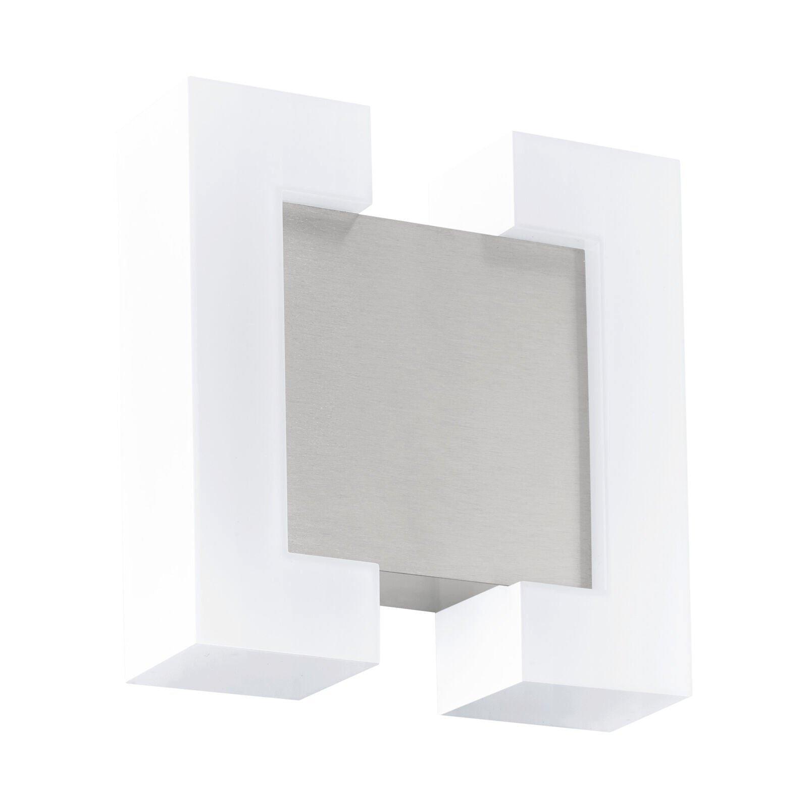 IP44 Outdoor Wall Light Satin Nickel Diffused White 4.8W Built in LED