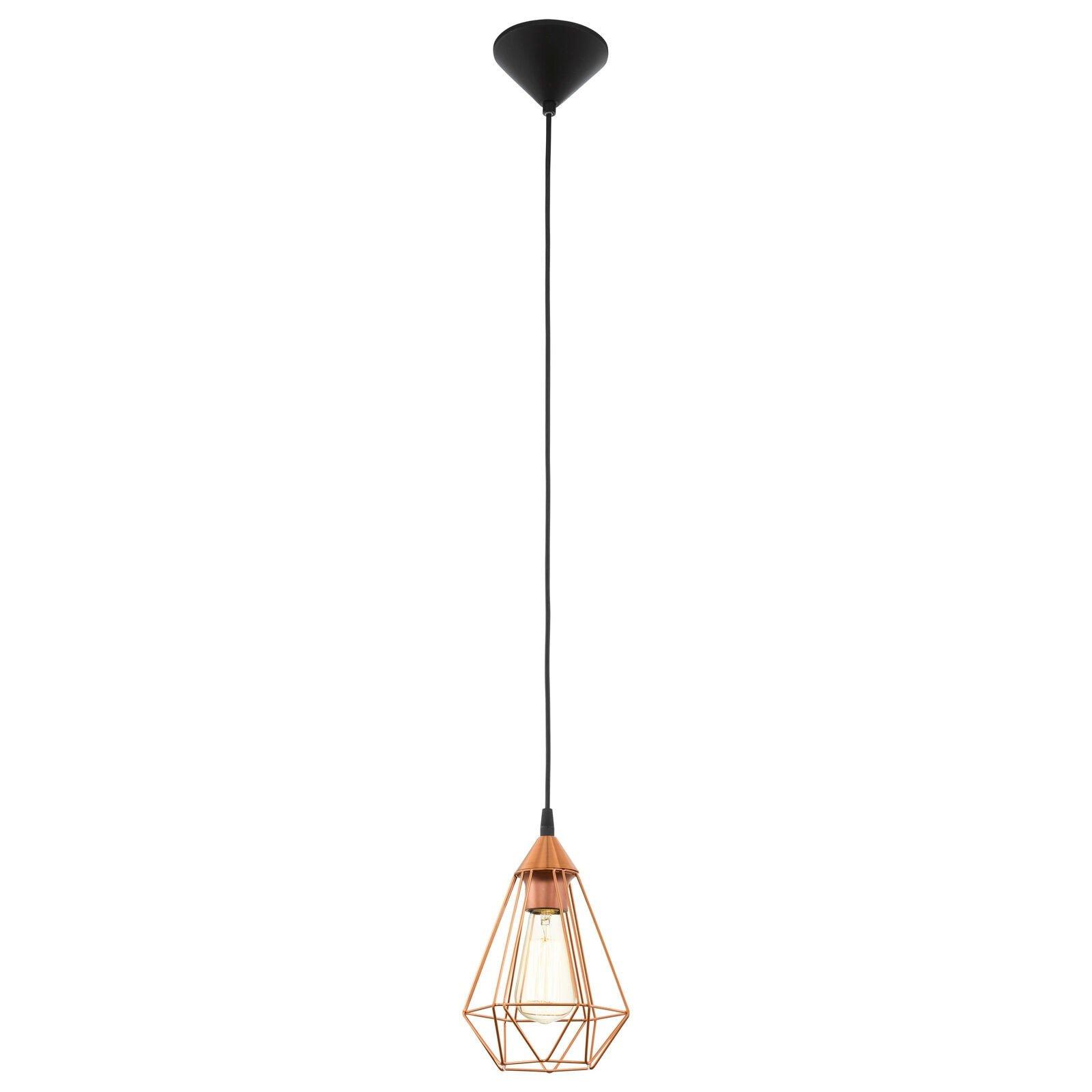 Hanging Ceiling Pendant Light Copper Wire Cage 1 x E27 Hallway Feature Lamp