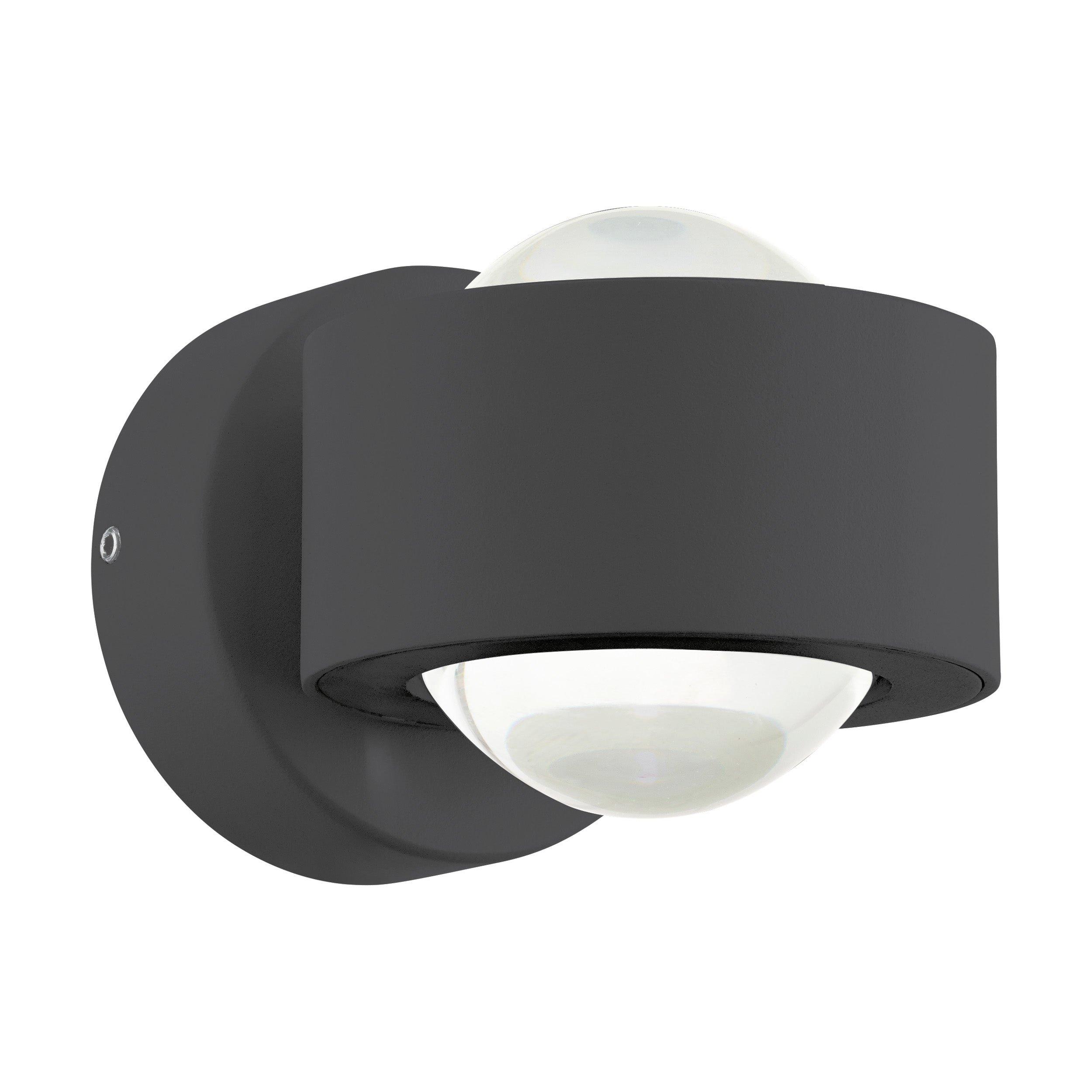 IP44 Outdoor Wall Light Anthracite Cast Aluminium 2W Built in LED Lamp