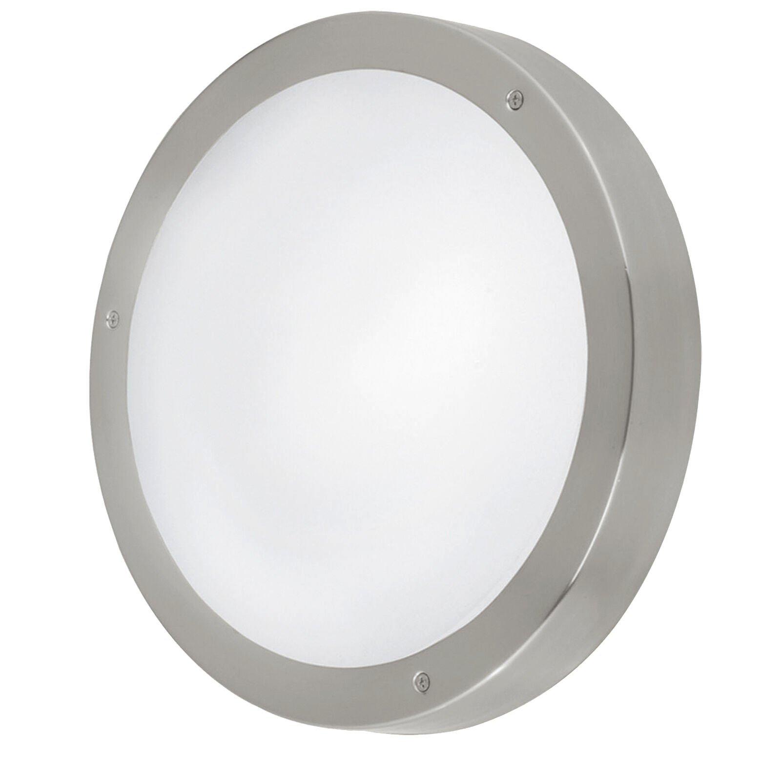 IP44 Outdoor Wall Light Round Stainless Steel 11W Built in LED Porch Lamp
