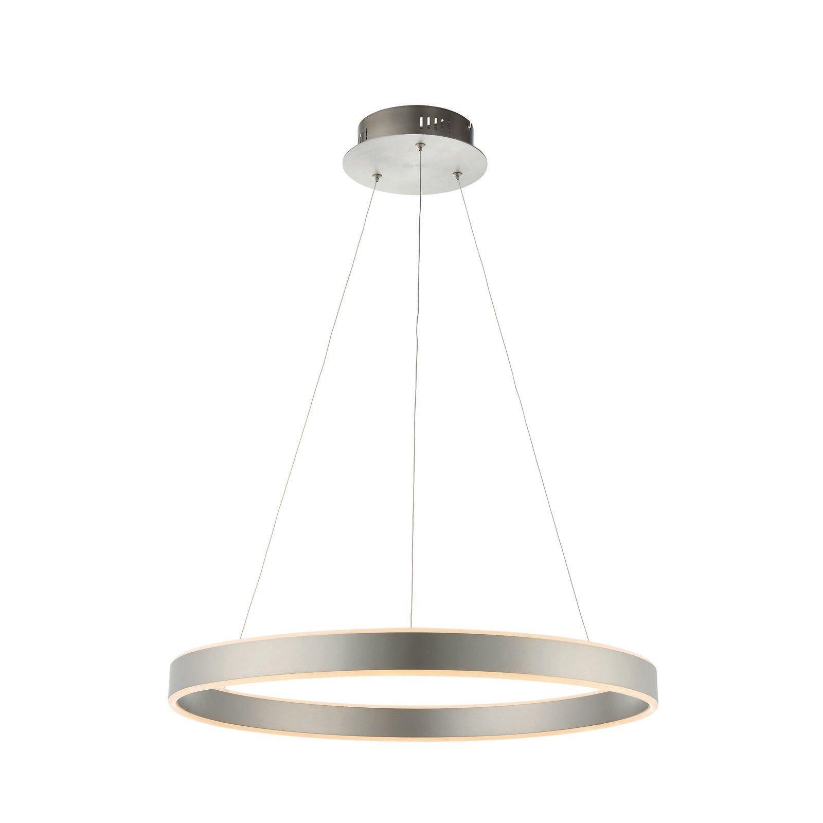 Ceiling Pendant Light Matt Nickel & Frosted Acrylic 43W LED Bulb Included