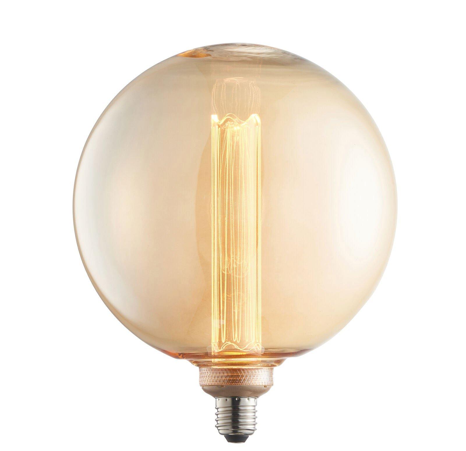 LED Filament Lamp Bulb Amber Glass 2.8W LED E27 Warm White Globe Bulb