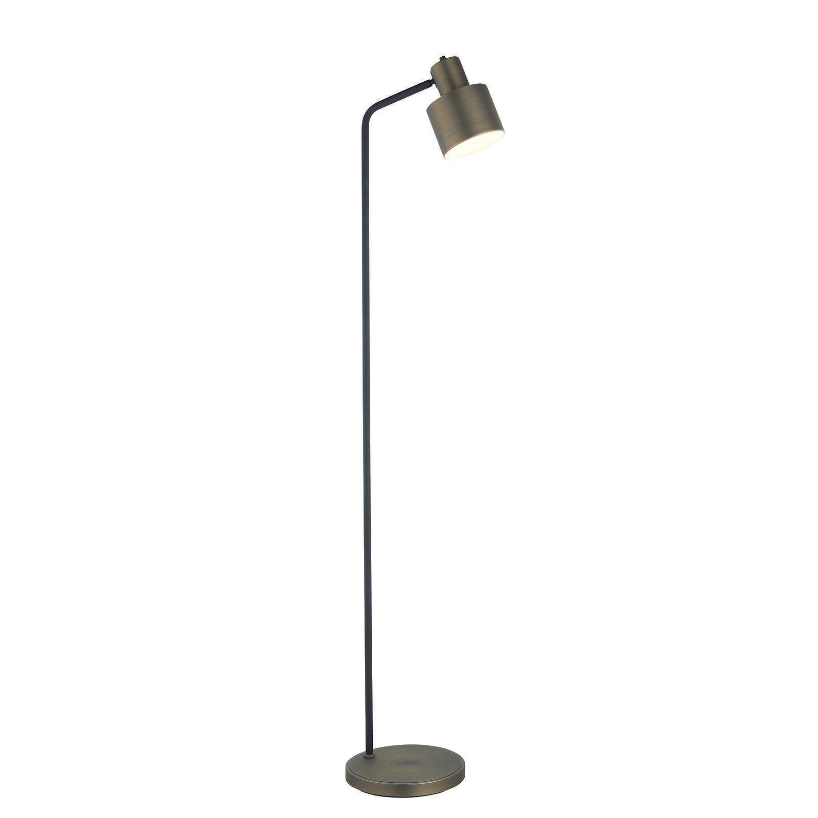 Floor Lamp Light Antique Bronze & Textured Matt Black 40W E27 Standing