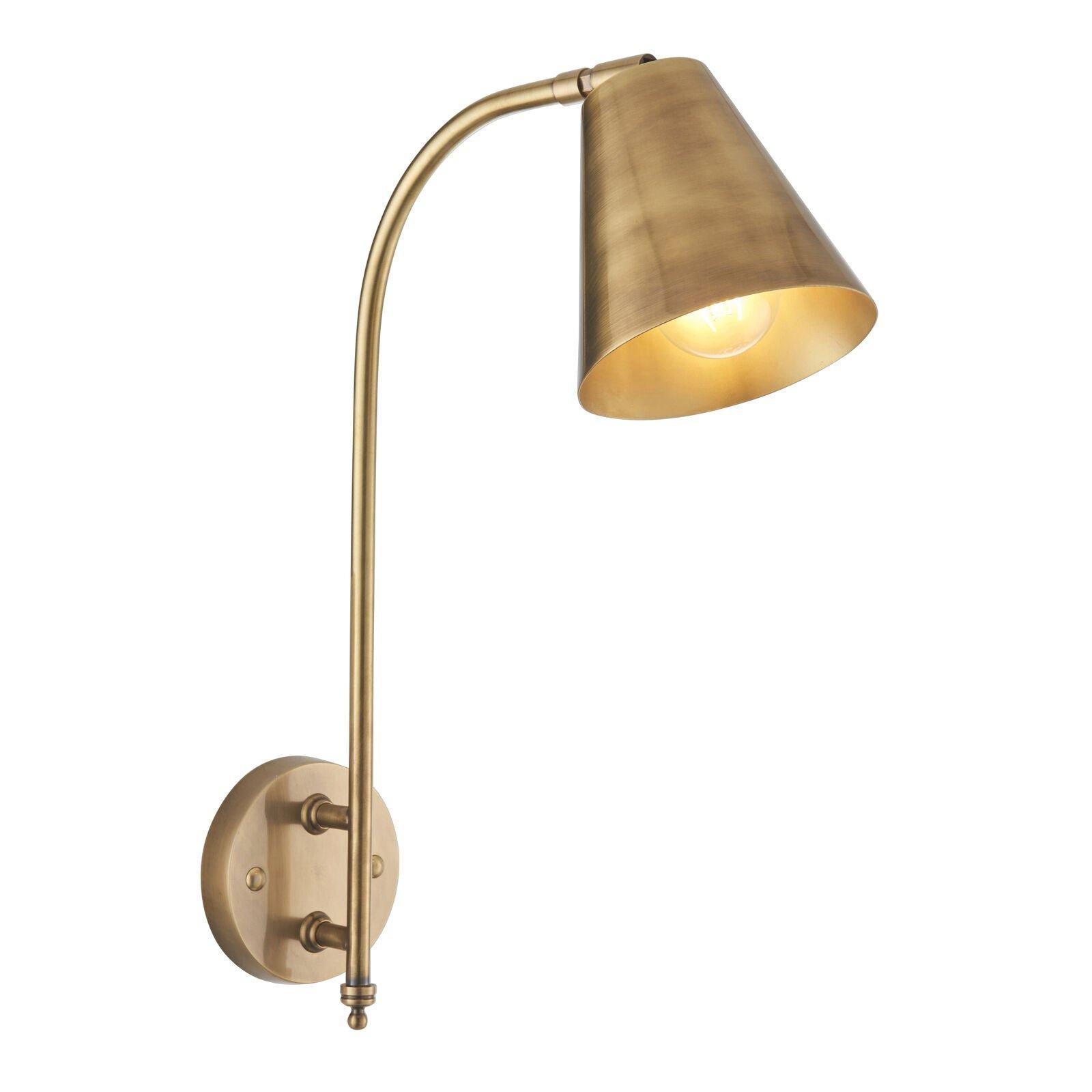 Wall Light - Antique Solid Brass - 10W LED E27 - Dimmable  - Living Room