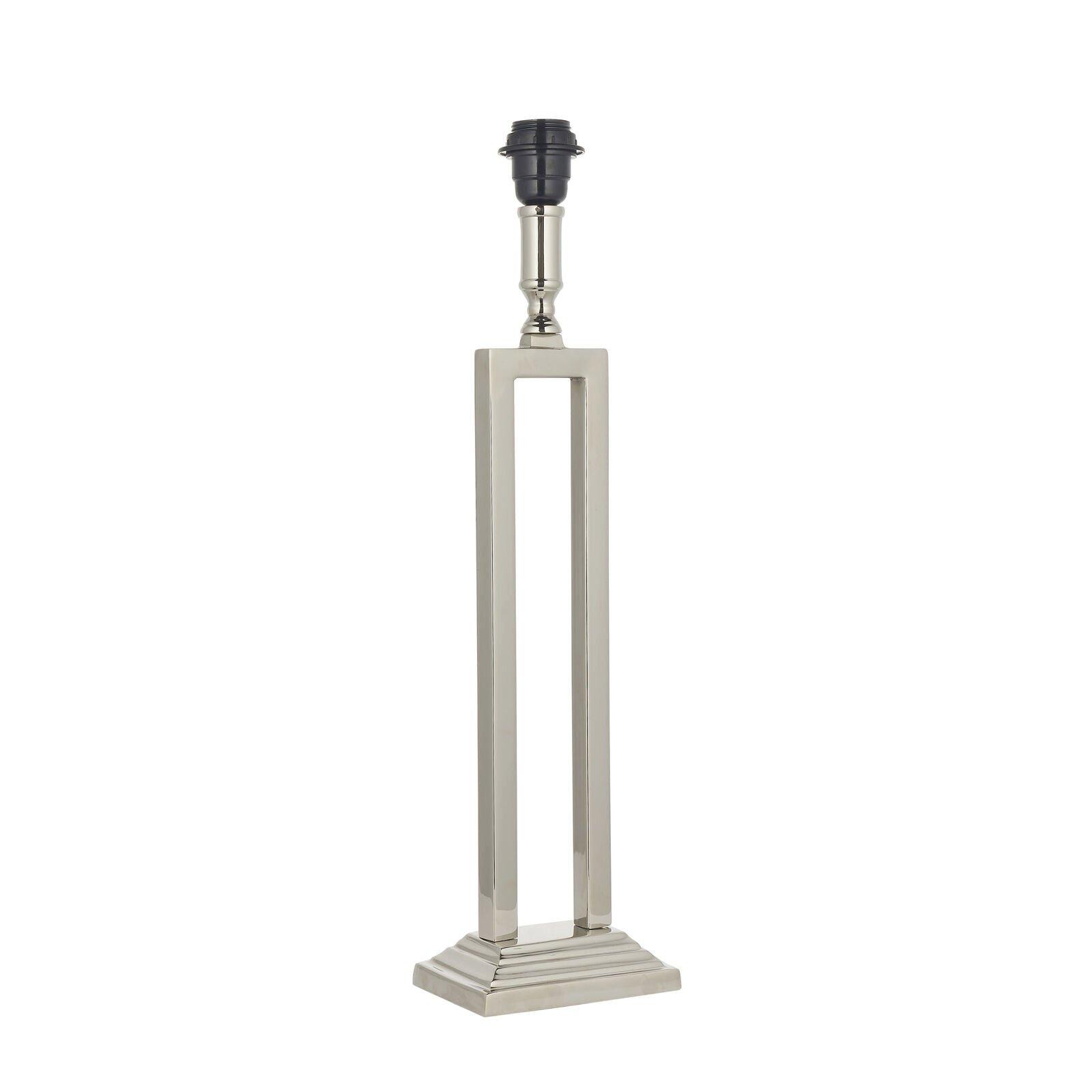 Table Lamp - Polished Nickel & Polished Aluminium - 40W E27 GLS - Base Only