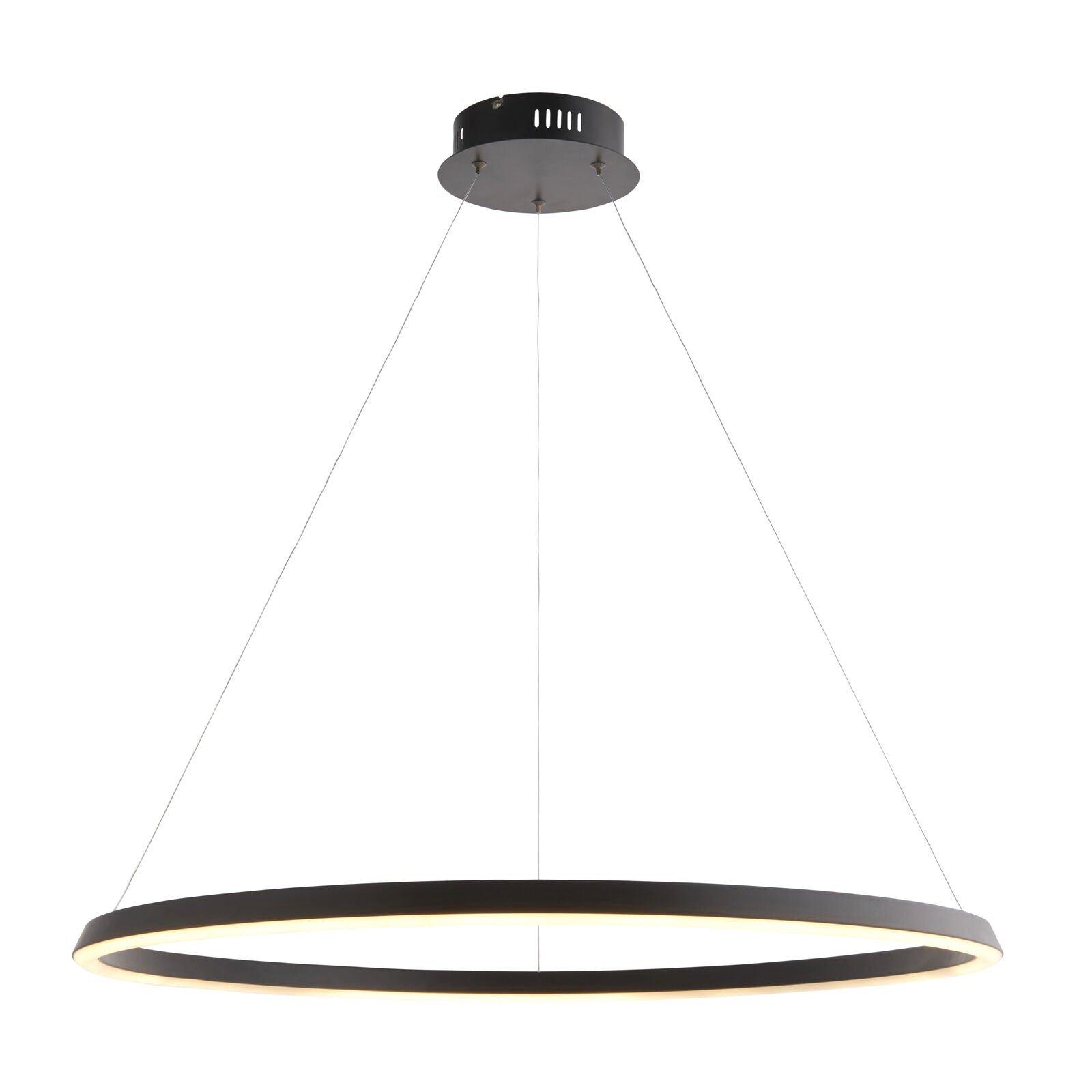 Ceiling Pendant Light - Matt Black & White Silicone - 45W LED - Bulb Included