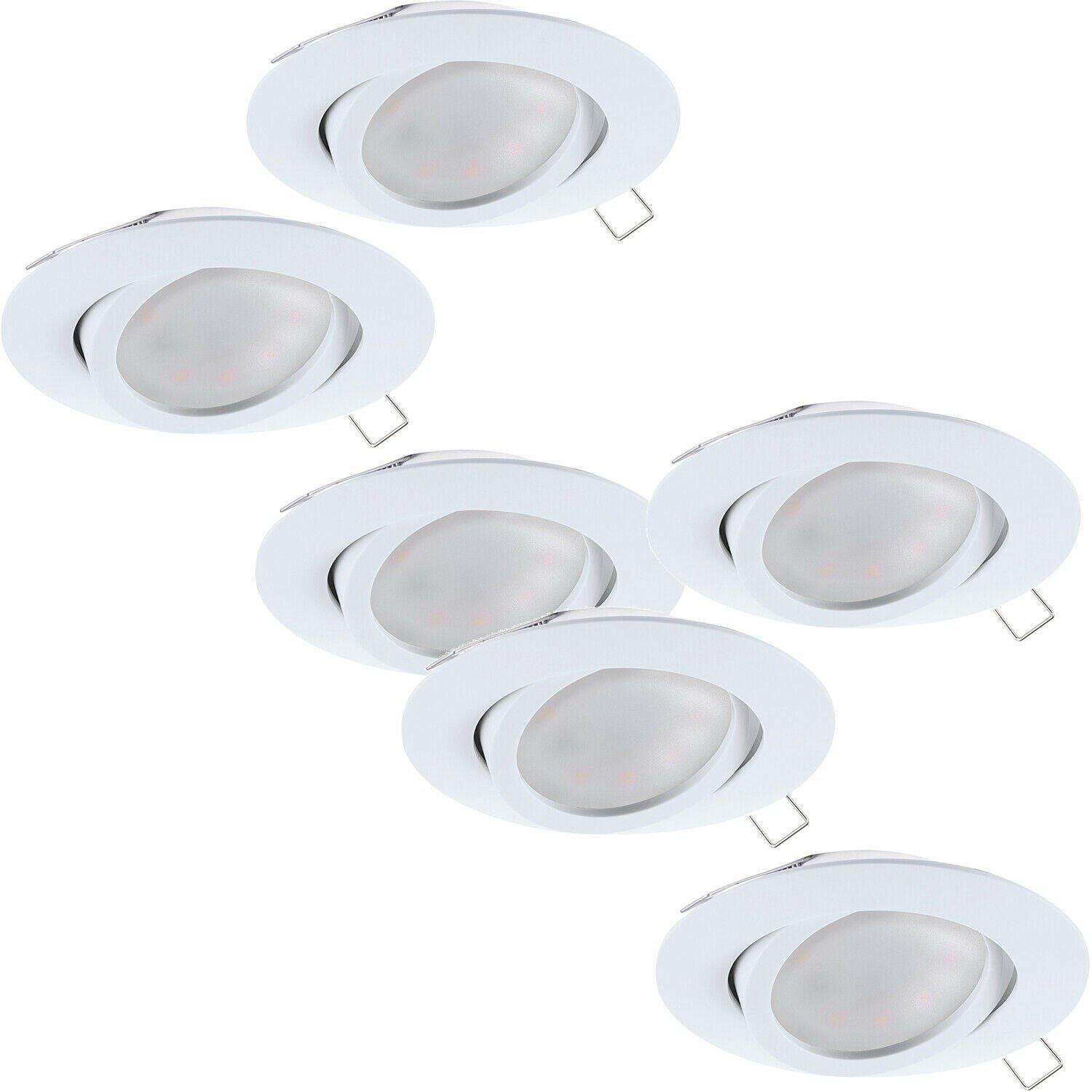 2 PACK 3 PACK Flush Ceiling Downlight White Aluminium Round Spotlight 5W GU10