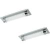 Loops 2 PACK Wall Flush Ceiling Light Colour Chrome Shade Clear Plastic Crystal LED 8W thumbnail 1
