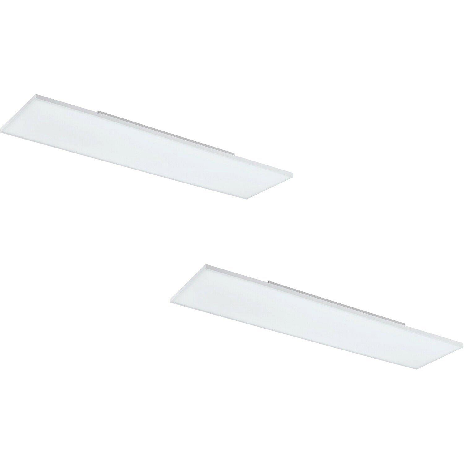 2 PACK Wall / Ceiling Light White 1200mm Slim Strip Panel 33W LED 4000K
