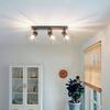 Loops Ceiling Spot Light & 2x Matching Wall Lights Industrial Rustic Metal Wire Shade thumbnail 4