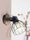 Loops Ceiling Spot Light & 2x Matching Wall Lights Industrial Rustic Metal Wire Shade thumbnail 5