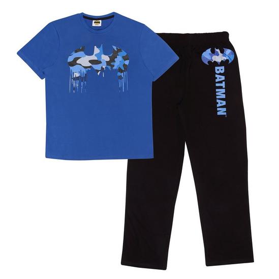 DC Comics Batman Camo Drip Logo Men's Long Pyjamas Set 1