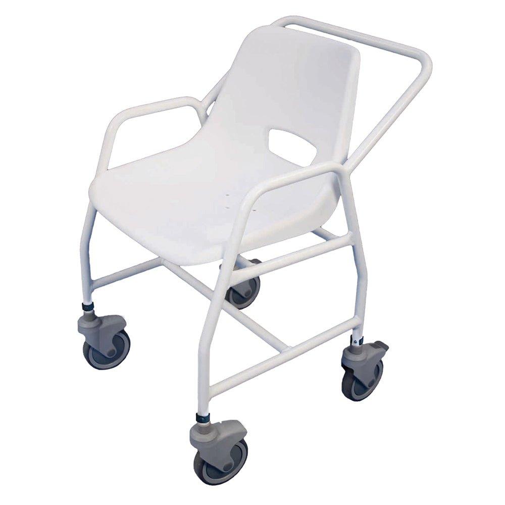 Mobile Shower Chair with Casters - 2 Brake Design 860 - 920mm Adjustable Height