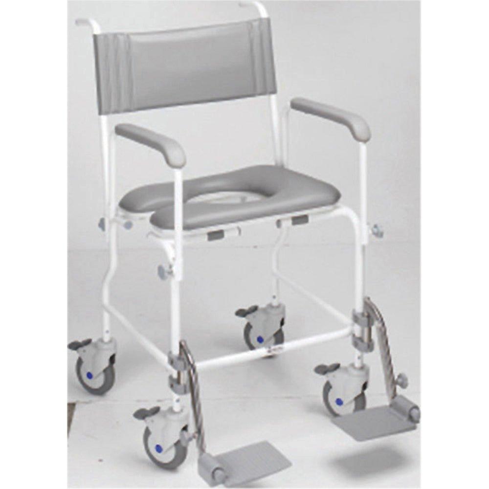 Attendance Propelled Shower Commode Chair - 19 Inch Seat Width 4 Braked Castors