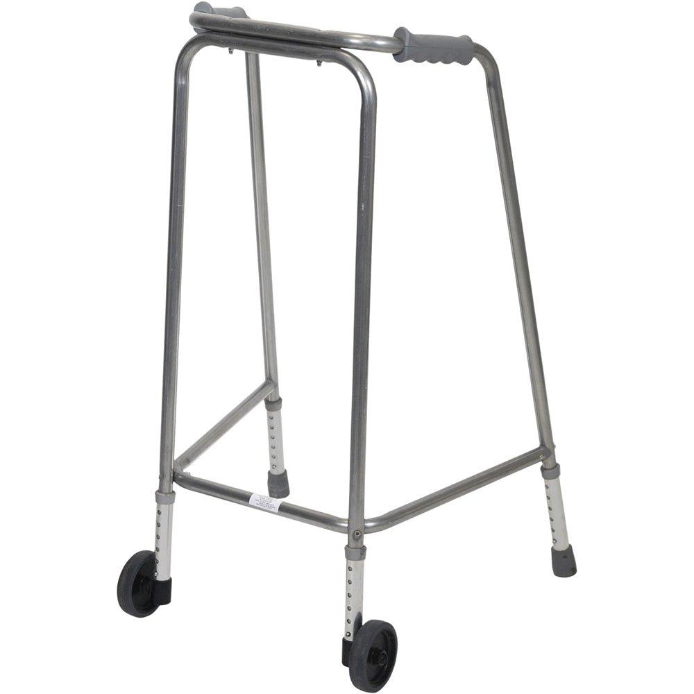 Lightweight Aluminium Walking Frame with Wheels - 780 to 880 Height Extra Large