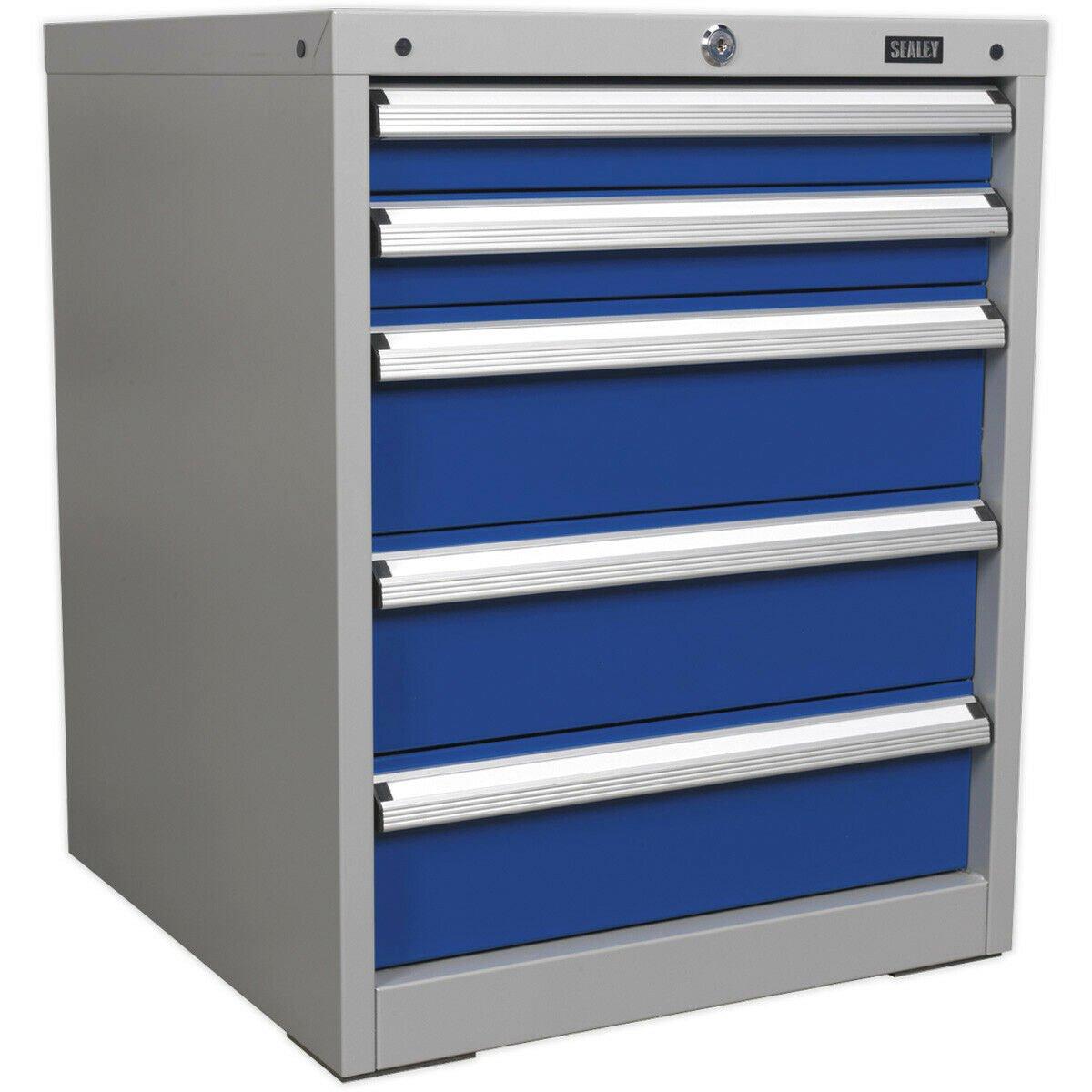 5 Drawer Industrial Cabinet - Heavy Duty Drawer Slides - High Quality Lock