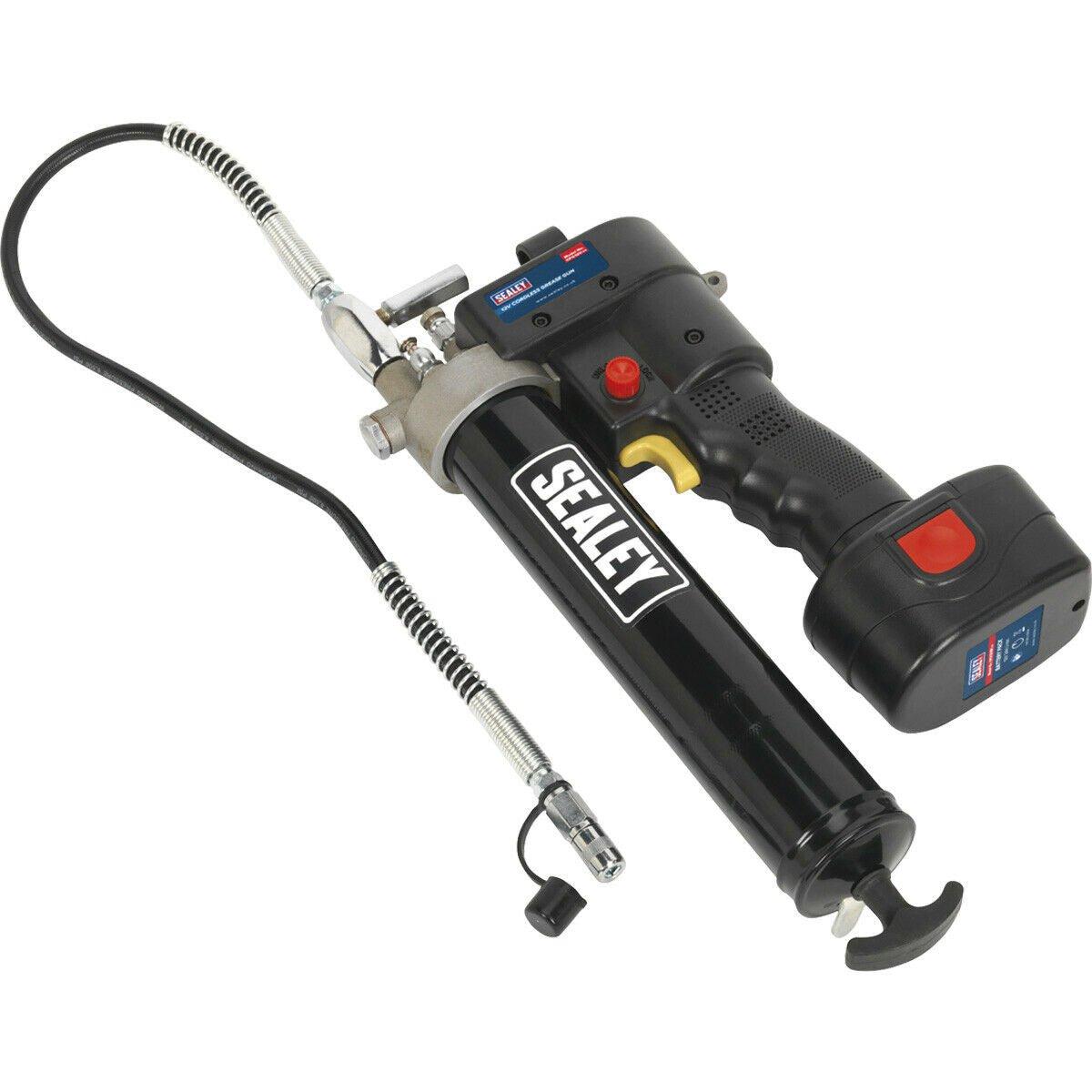 12V Cordless Grease Gun Kit - Holds 400g Cartridge - Includes Battery & Charger