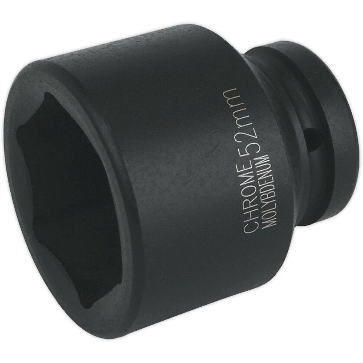 52mm Forged Impact Socket - 1 Inch Sq Drive - Chromoly Impact Wrench Socket