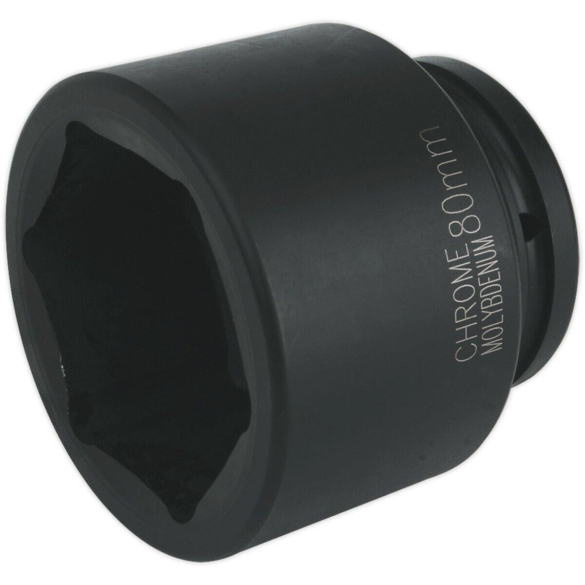 80mm Forged Impact Socket - 1 Inch Sq Drive - Chromoly Impact Wrench Socket