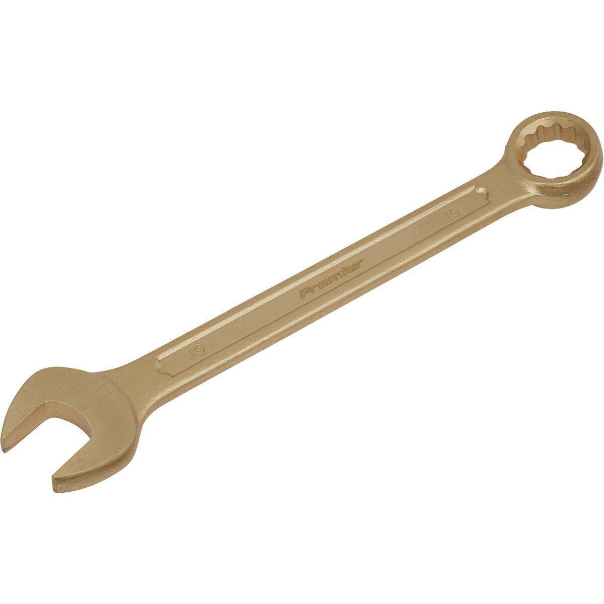 19mm Non-Sparking Combination Spanner - Open-End & 12-Point WallDrive Ring