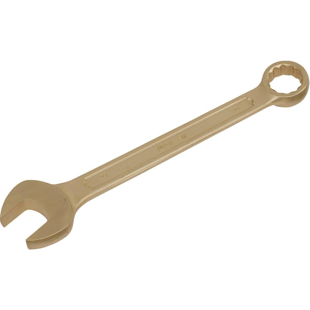 27mm Non-Sparking Combination Spanner - Open-End & 12-Point WallDrive Ring
