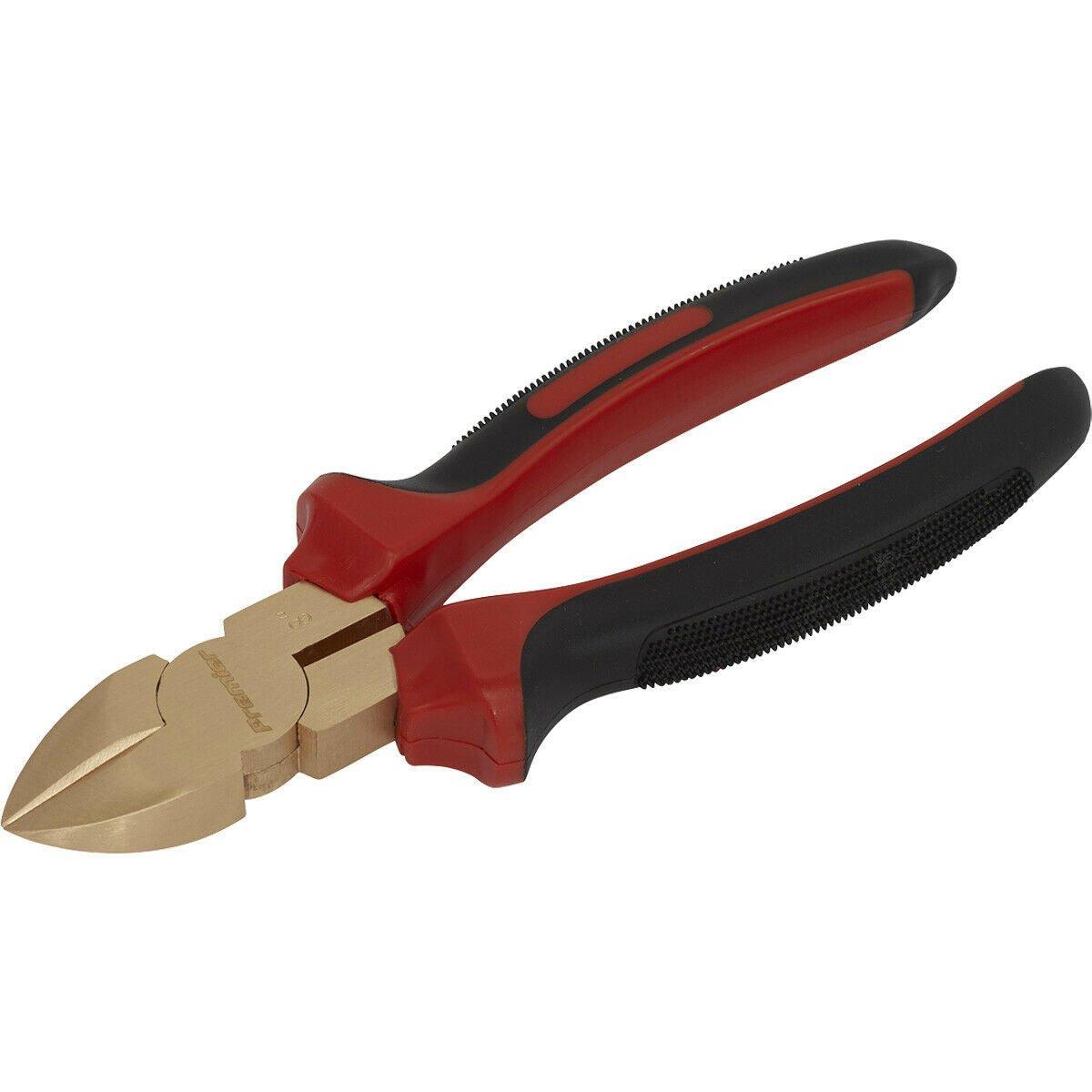 200mm Non-Sparking Diagonal Cutting Pliers - Hardened Cutting Jaws - Die Forged