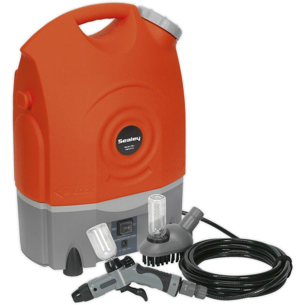17L Rechargeable Pressure Washer - 6m Hose - Variable Nozzle - Cordless