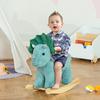 HOMCOM Kid Plush Ride-On Rocking Horse Triceratops Toy Rocker with Sound thumbnail 2