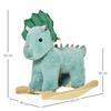 HOMCOM Kid Plush Ride-On Rocking Horse Triceratops Toy Rocker with Sound thumbnail 3