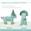 HOMCOM Kid Plush Ride-On Rocking Horse Triceratops Toy Rocker with Sound thumbnail 6