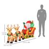 HOMCOM 8ft Christmas Inflatable Santa Claus on Sleigh, LED Lighted Party thumbnail 3