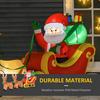 HOMCOM 8ft Christmas Inflatable Santa Claus on Sleigh, LED Lighted Party thumbnail 5