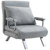 HOMCOM Single Sofa Bed Armchair Sofa Bed Guest Sleeper Lounge with Pillow thumbnail 1