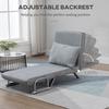 HOMCOM Single Sofa Bed Armchair Sofa Bed Guest Sleeper Lounge with Pillow thumbnail 4
