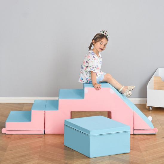 HOMCOM 2-piece Soft Play Set Baby Foam Climber Climbing Block Toys Toddlers 2