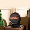 HOMCOM Table Top Electric Fireplace Heater W/ Flame Effect Rotatable Head Black thumbnail 3