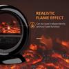 HOMCOM Table Top Electric Fireplace Heater W/ Flame Effect Rotatable Head Black thumbnail 6