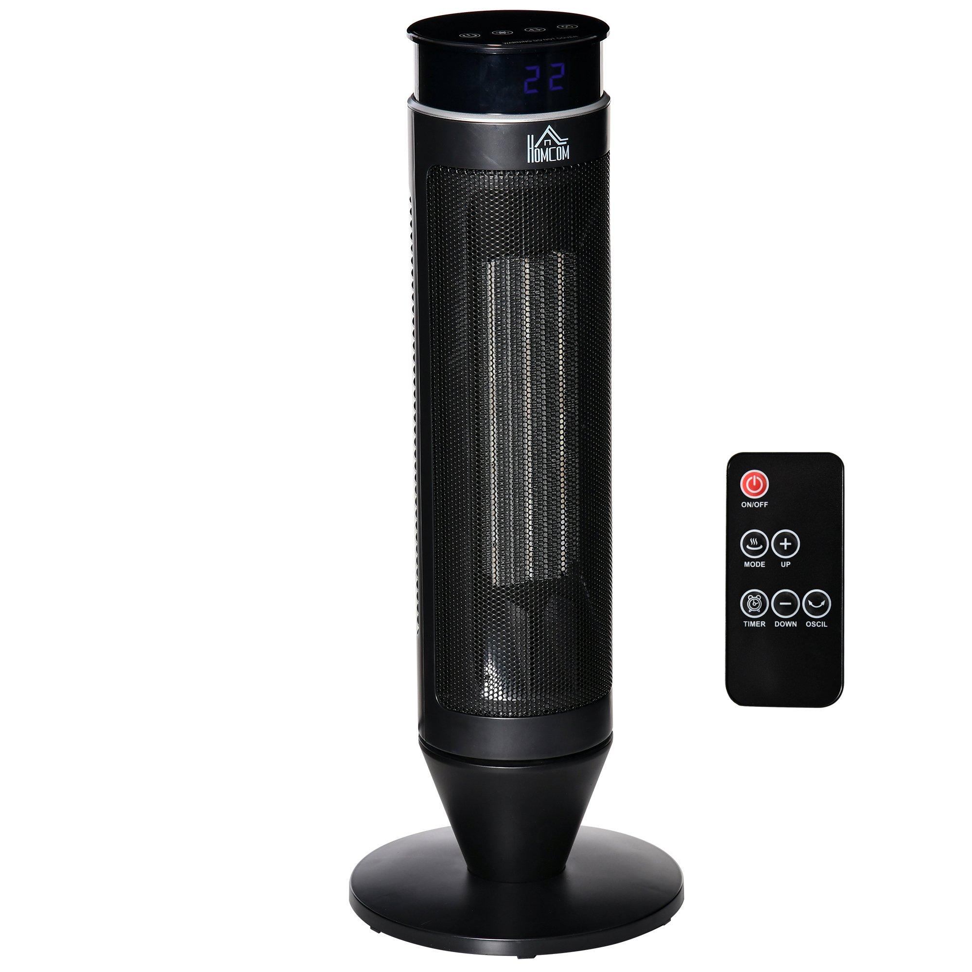 Tower Indoor Space Electric Heater w/ 42deg Oscillation Remote Control Timer