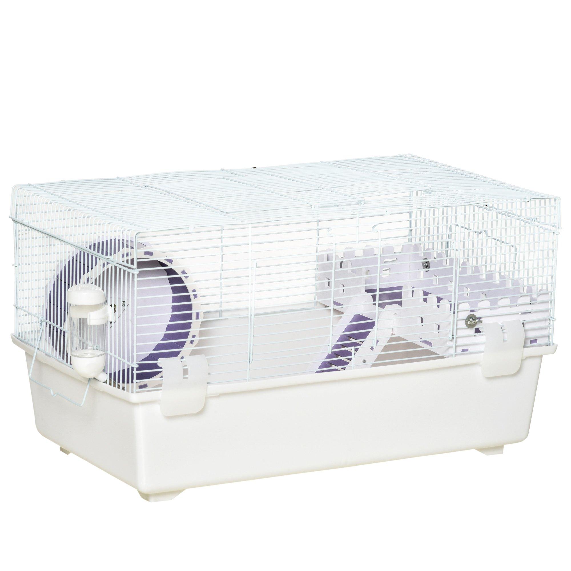 Two-Tier Hamster Cage Gerbil Haven withExercise Wheel, Water Bottle