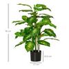 HOMCOM Artificial Evergreen Plant Realistic Fake Tree Potted Home Office thumbnail 4