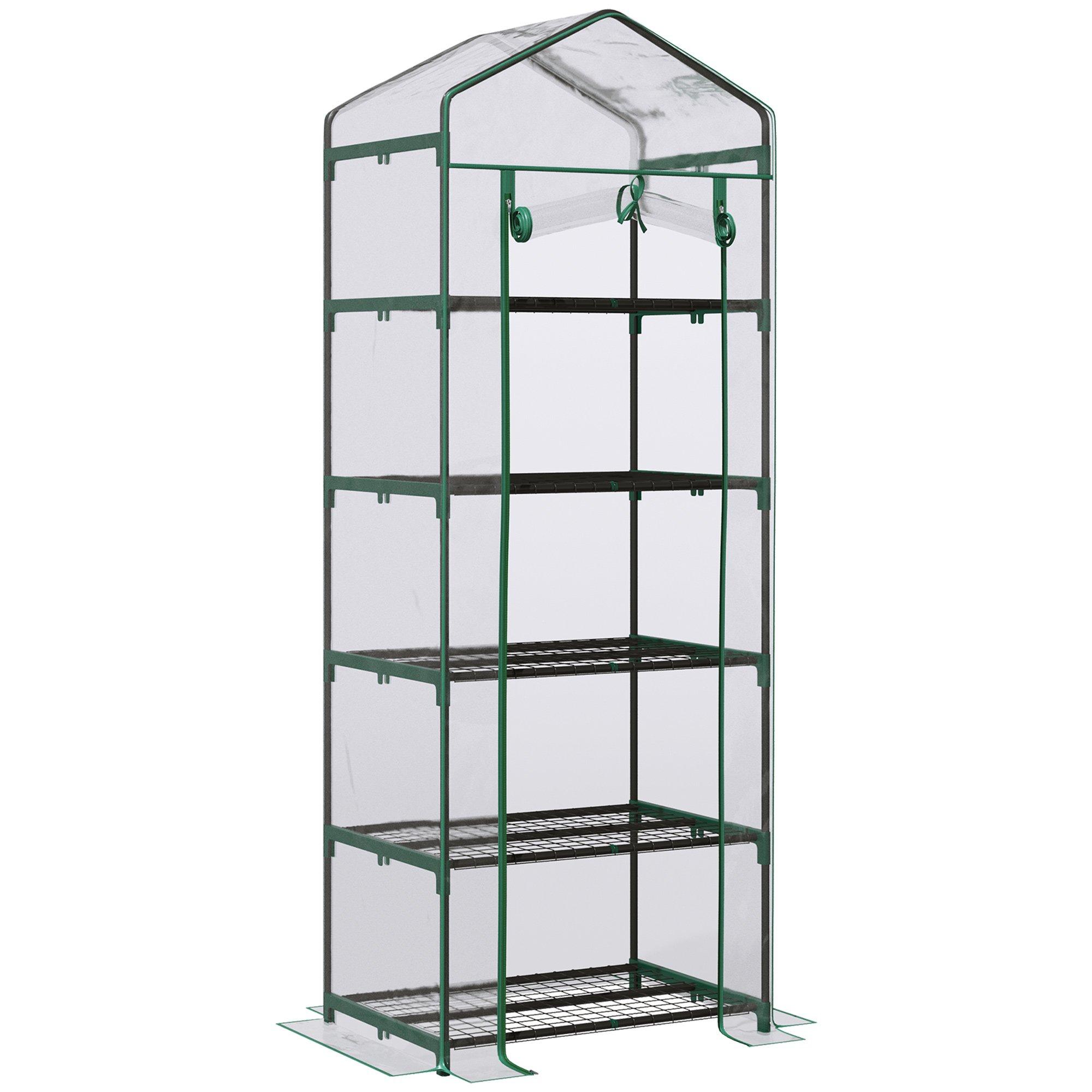 Mini Greenhouse Outdoor Flower Stand PVC Cover Portable
