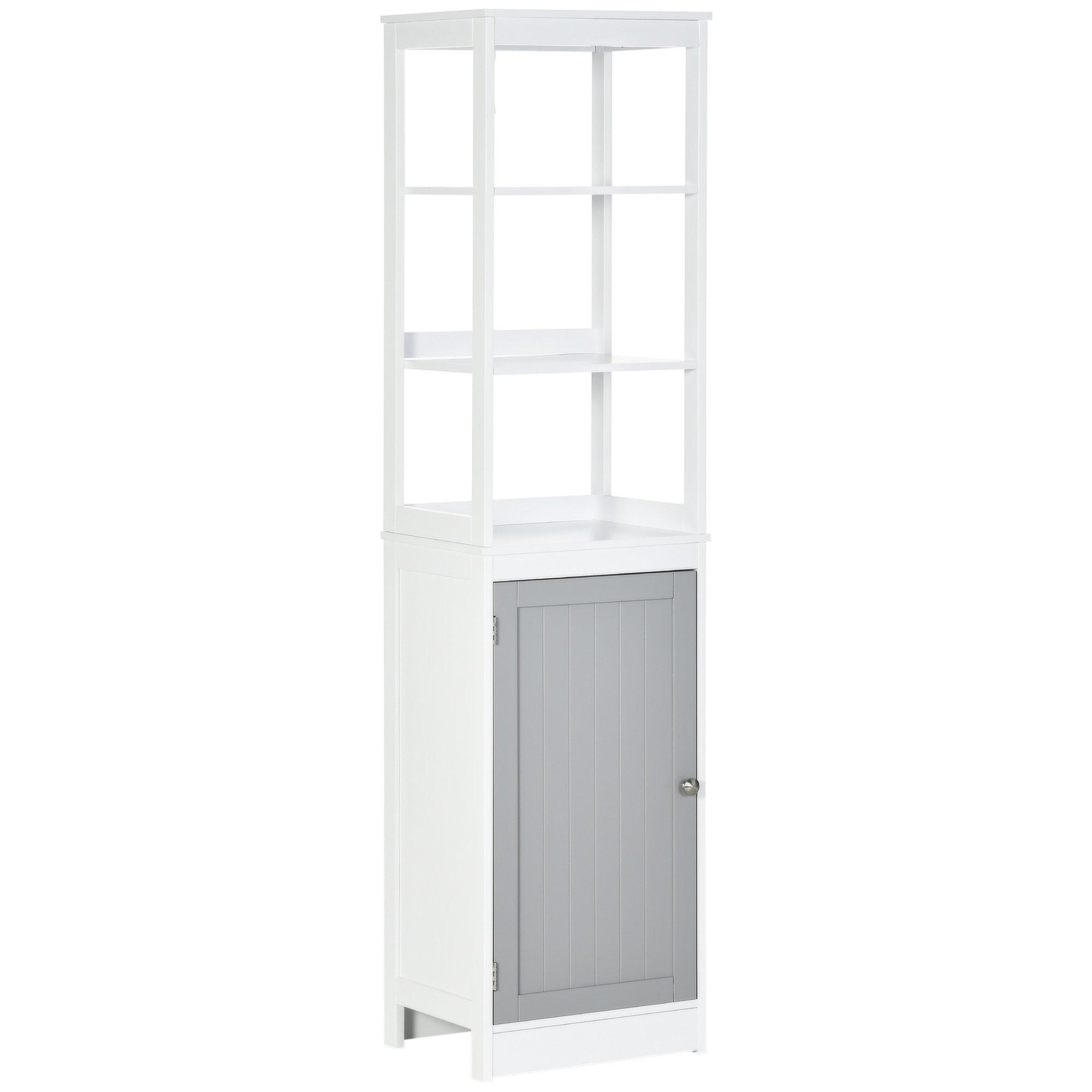 Bathroom Storage Cabinet Thin Storage Organizer with Door and Shelves
