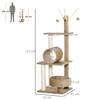PAWHUT 121cm Cat Tree Tower for Indoor Kitten Activity Centre with Tunnel thumbnail 3