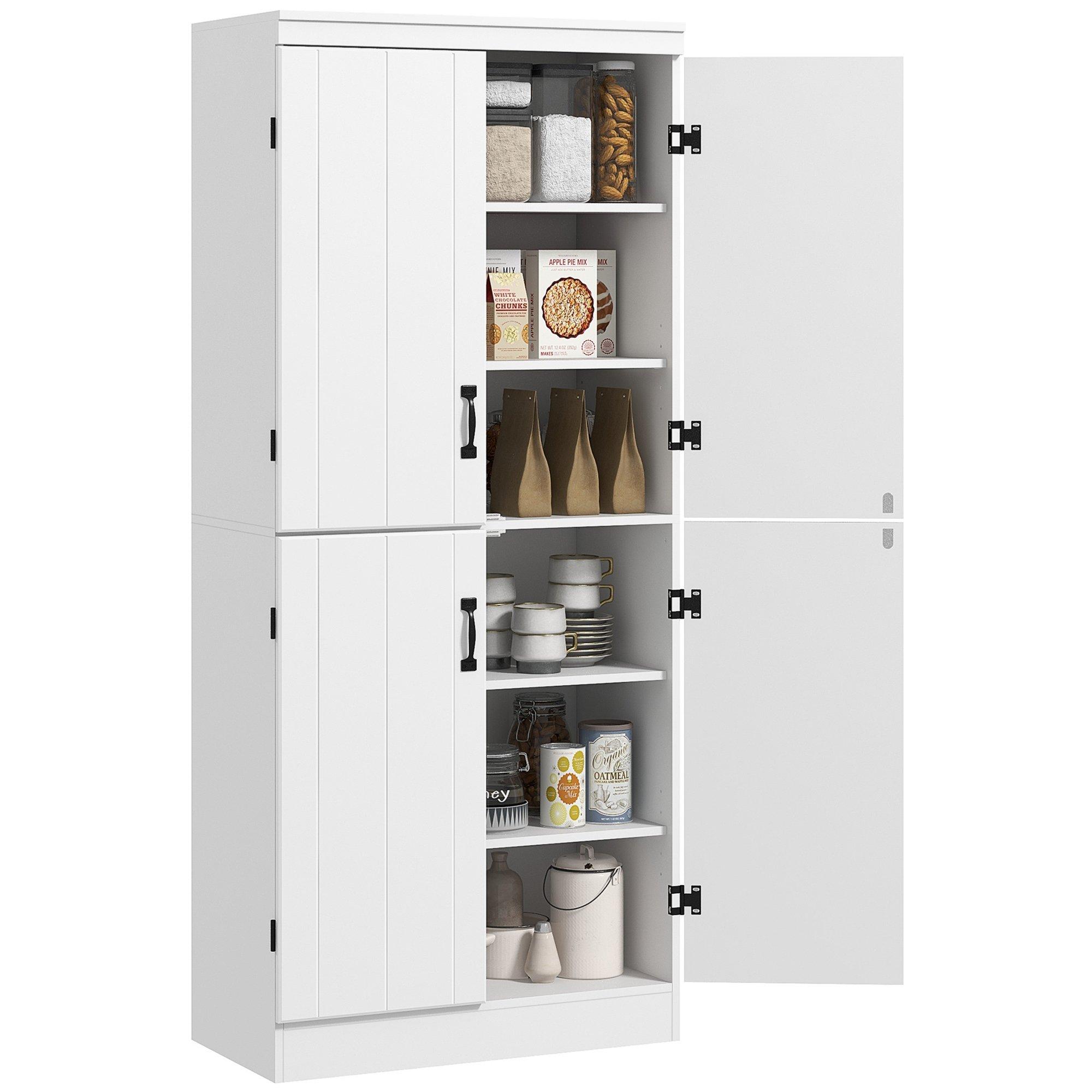 Kitchen Cupboard Freestanding Storage Cabinet with6-tier Shelves