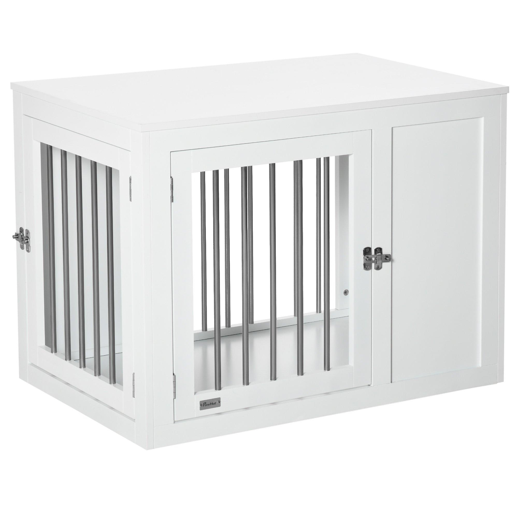 Dog Crate Pet Cage End Table with Two Doors for Medium Dog