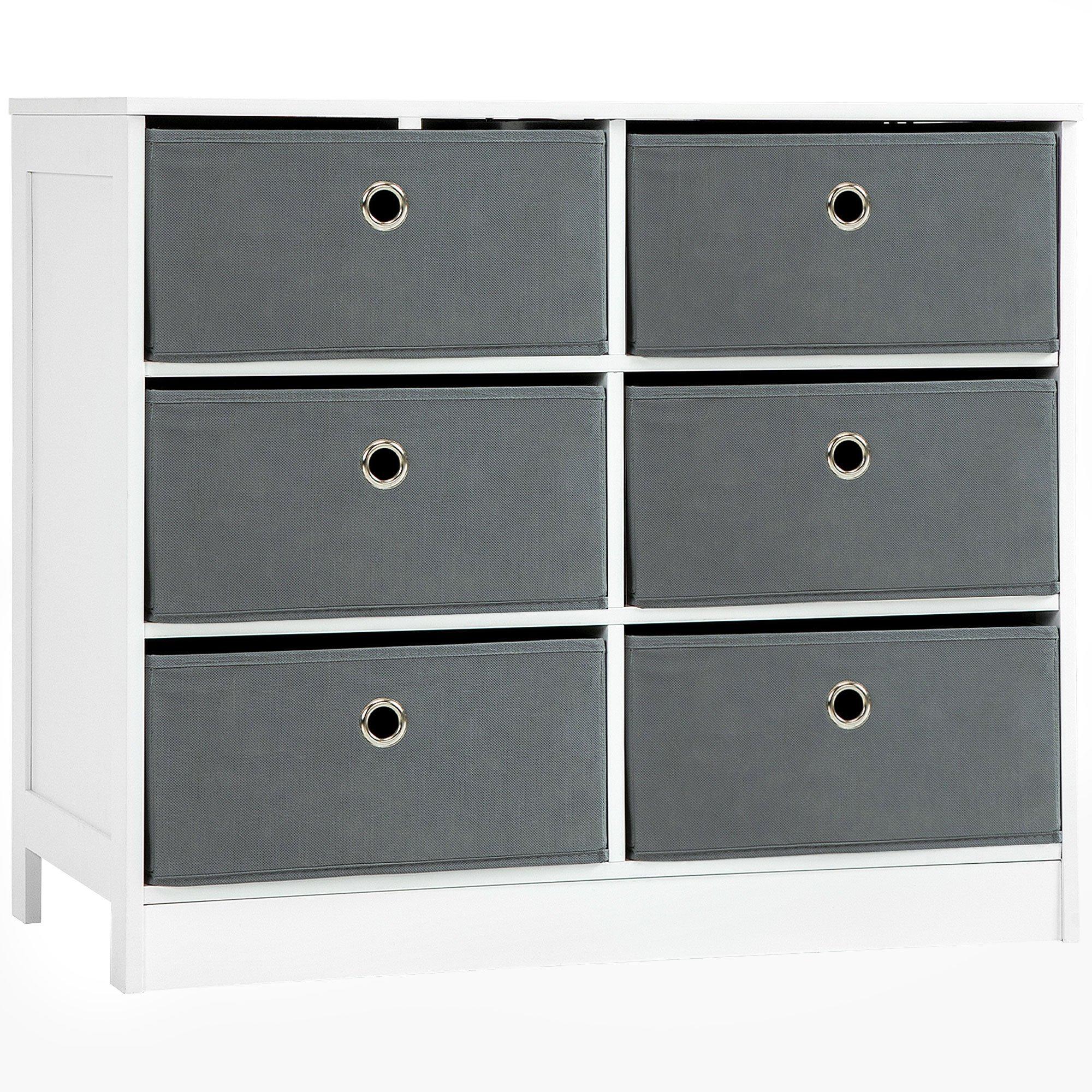 Chests of Drawer Fabric Dresser Storage Cabinet with 6 Drawers