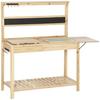 OUTSUNNY Potting Bench Table Workstation w/ Chalkboard, Sink, Hooks Drawer thumbnail 1