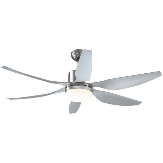 HOMCOM Reversible Ceiling Fan with Light 6 Blades Indoor LED Lighting Fan 1
