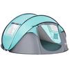 OUTSUNNY 4 Person Camping Tent Pop-up Design w/ Mesh Vents for Hiking thumbnail 1